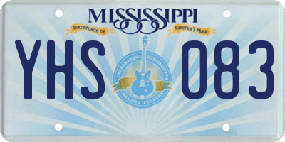 MS license plate YHS083