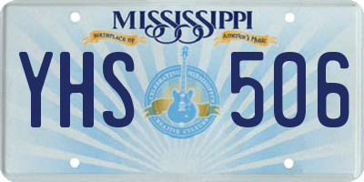 MS license plate YHS506