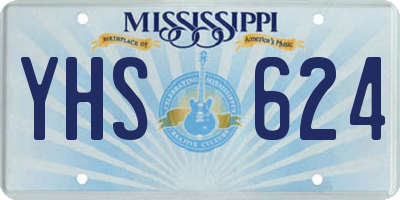 MS license plate YHS624