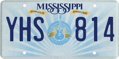 MS license plate YHS814
