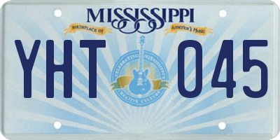 MS license plate YHT045