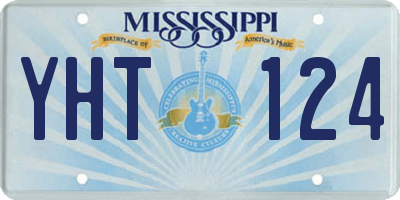 MS license plate YHT124