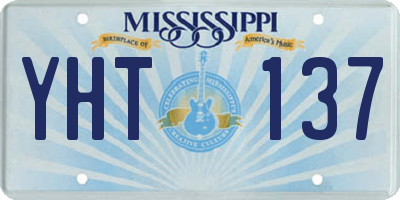 MS license plate YHT137