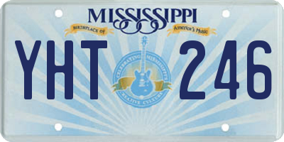 MS license plate YHT246