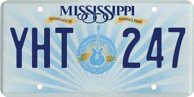 MS license plate YHT247