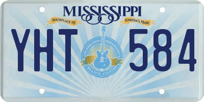 MS license plate YHT584