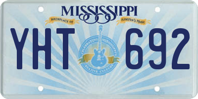 MS license plate YHT692