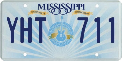 MS license plate YHT711