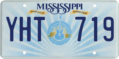MS license plate YHT719