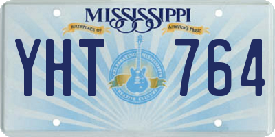 MS license plate YHT764