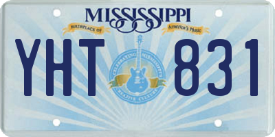 MS license plate YHT831