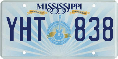 MS license plate YHT838