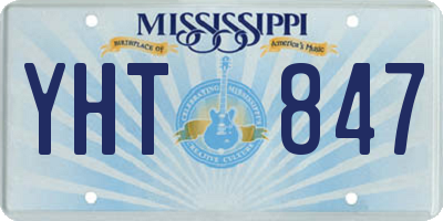 MS license plate YHT847
