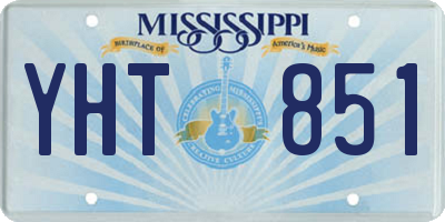 MS license plate YHT851