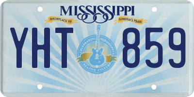 MS license plate YHT859