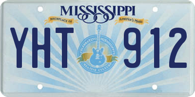 MS license plate YHT912