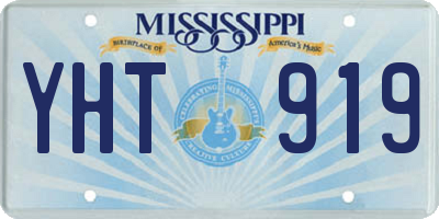 MS license plate YHT919