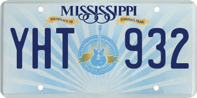MS license plate YHT932