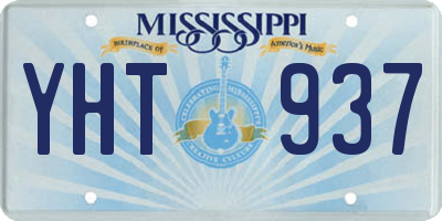 MS license plate YHT937