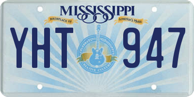 MS license plate YHT947