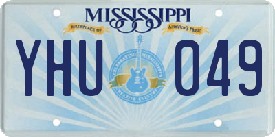 MS license plate YHU049