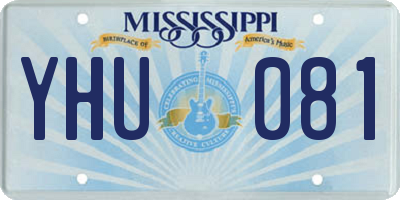 MS license plate YHU081