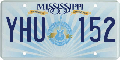 MS license plate YHU152