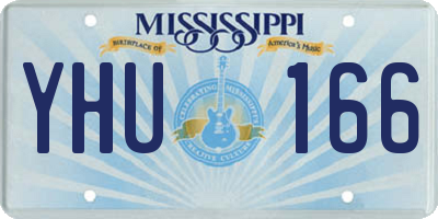MS license plate YHU166