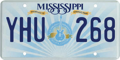 MS license plate YHU268