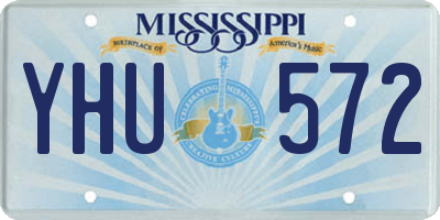 MS license plate YHU572