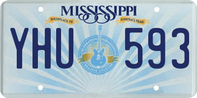 MS license plate YHU593