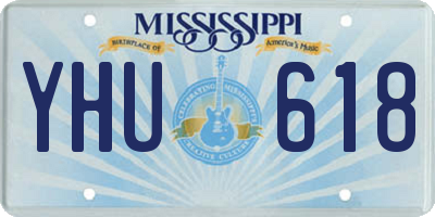 MS license plate YHU618