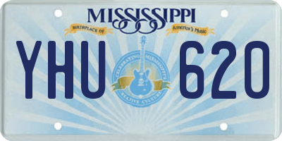 MS license plate YHU620