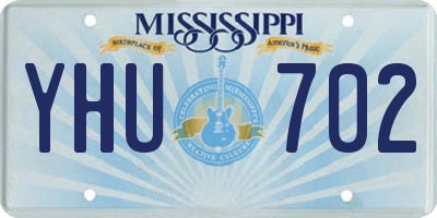 MS license plate YHU702