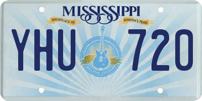 MS license plate YHU720