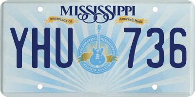 MS license plate YHU736