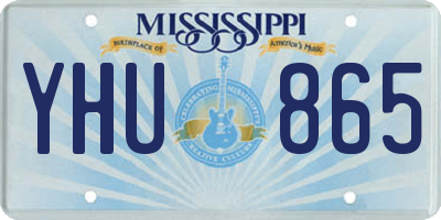 MS license plate YHU865
