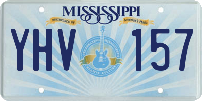MS license plate YHV157