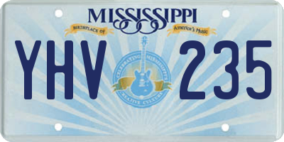 MS license plate YHV235