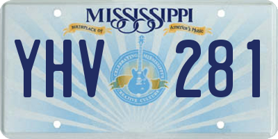 MS license plate YHV281