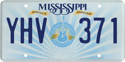 MS license plate YHV371