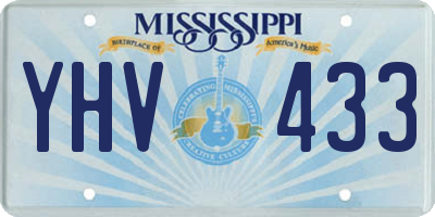 MS license plate YHV433