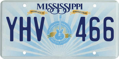 MS license plate YHV466