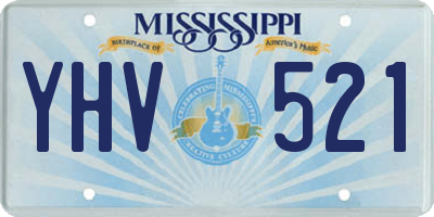 MS license plate YHV521