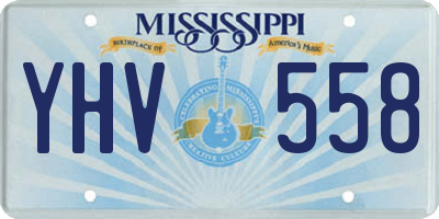 MS license plate YHV558