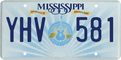 MS license plate YHV581