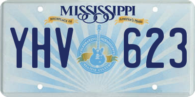 MS license plate YHV623