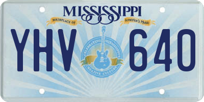 MS license plate YHV640