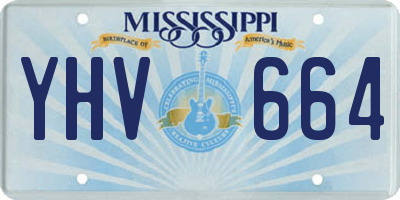 MS license plate YHV664