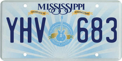 MS license plate YHV683